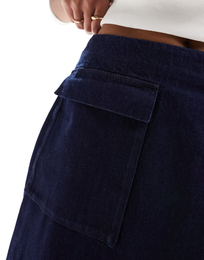 Whistles mini skirt with side pocket in navy