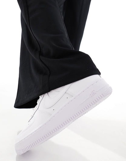 River Island wide leg trouser with stitch detail in black