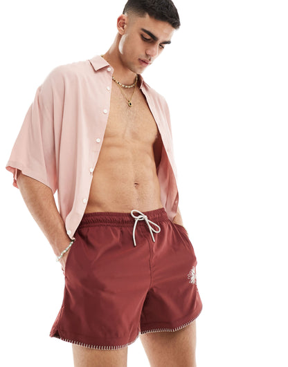 ASOS DESIGN oversized viscose shirt in light pink