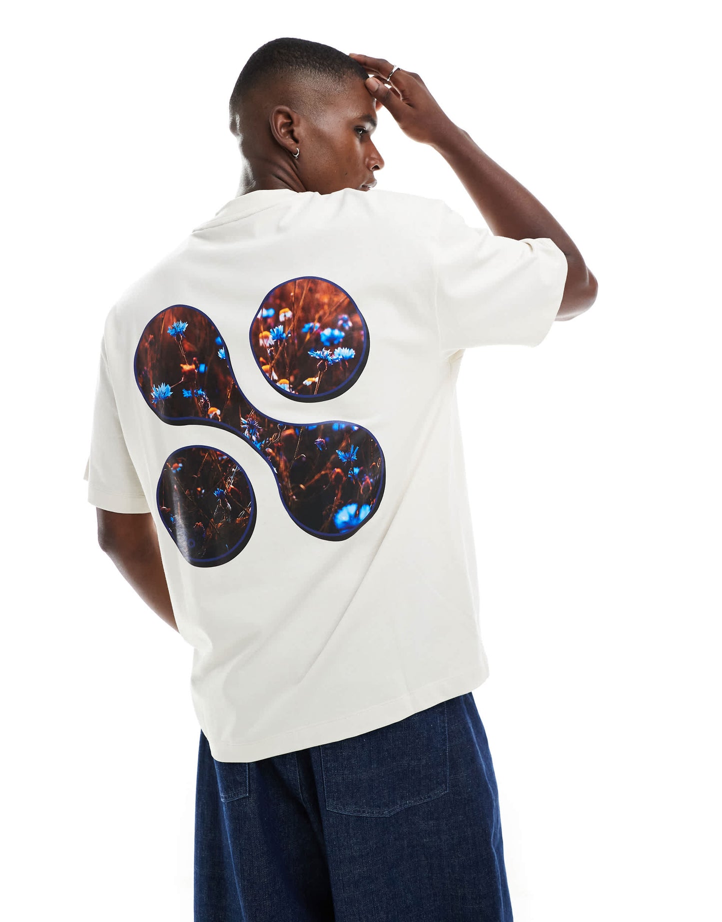 HUGO Dikino oversized fit t-shirt in white