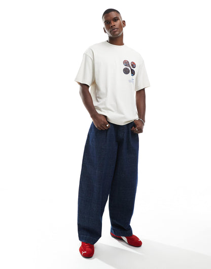 HUGO Dikino oversized fit t-shirt in white