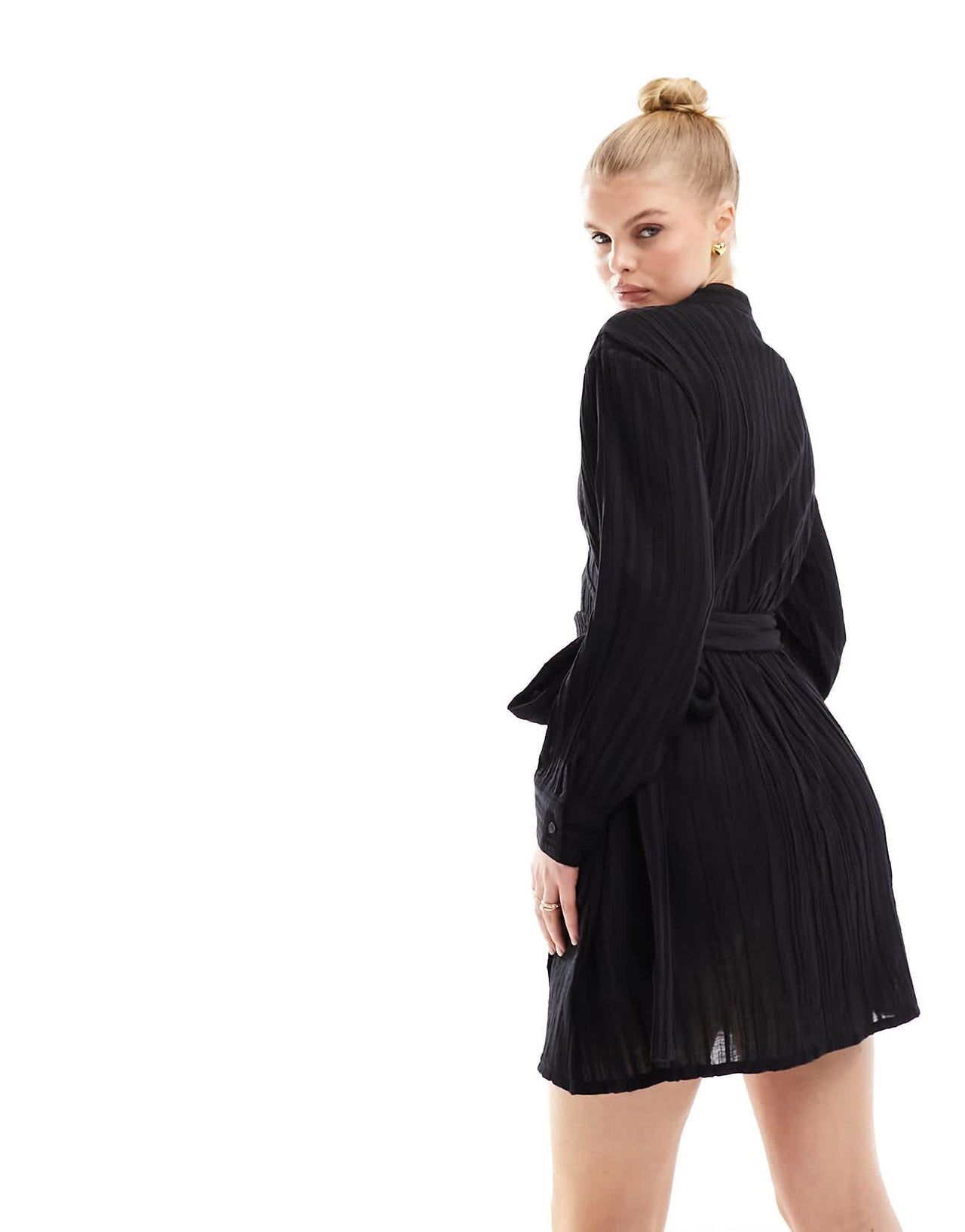 IIsla & Bird short wrap beach dress in black