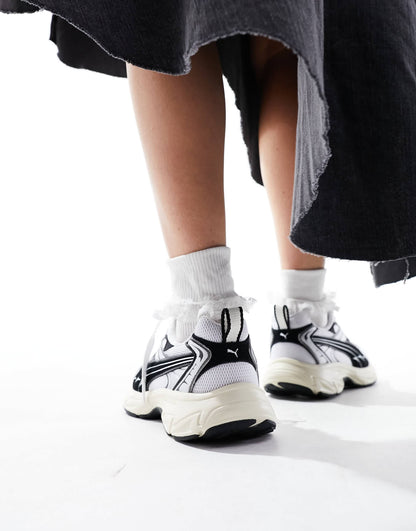 Puma Morphic trainers in off white and black