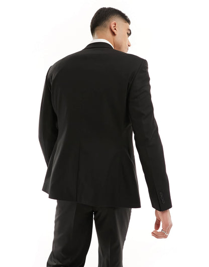 ASOS DESIGN slim suit jacket in black