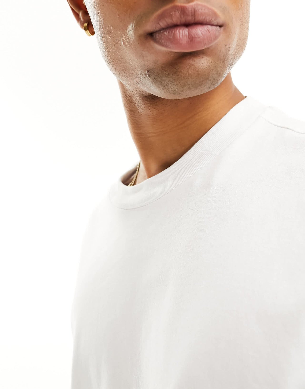 Bershka boxy fit t-shirt in white