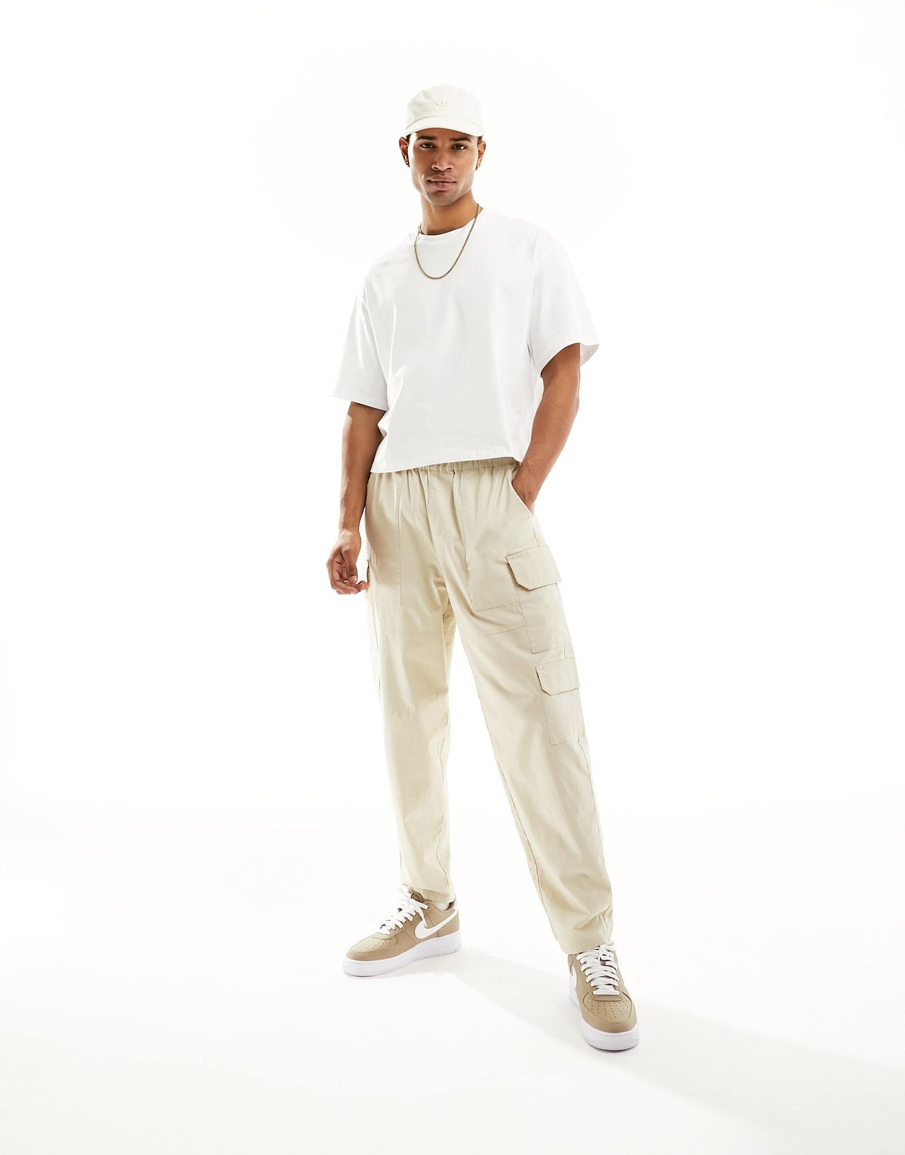 Bershka boxy fit t-shirt in white