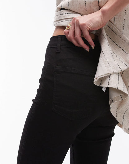 Topshop Joni high rise super skinny jean in pure black