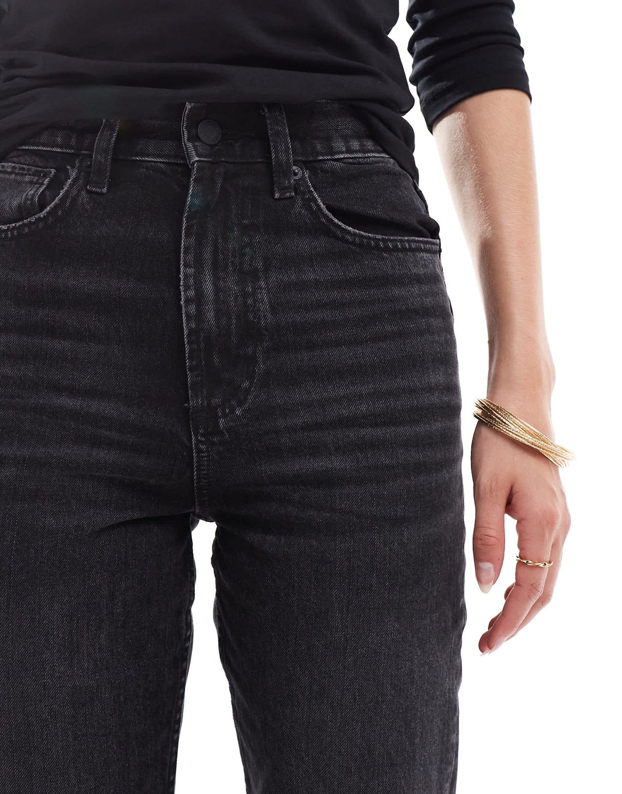 ASOS DESIGN Tall 90s straight jeans in washed black