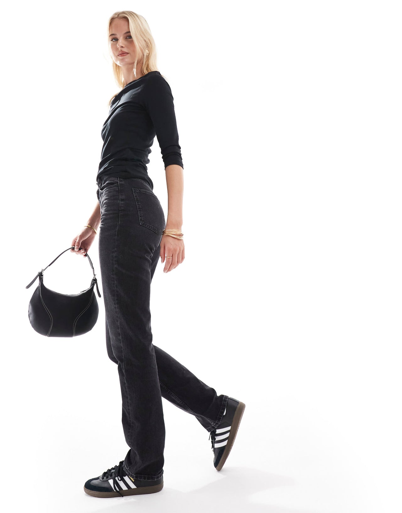 ASOS DESIGN Tall 90s straight jeans in washed black