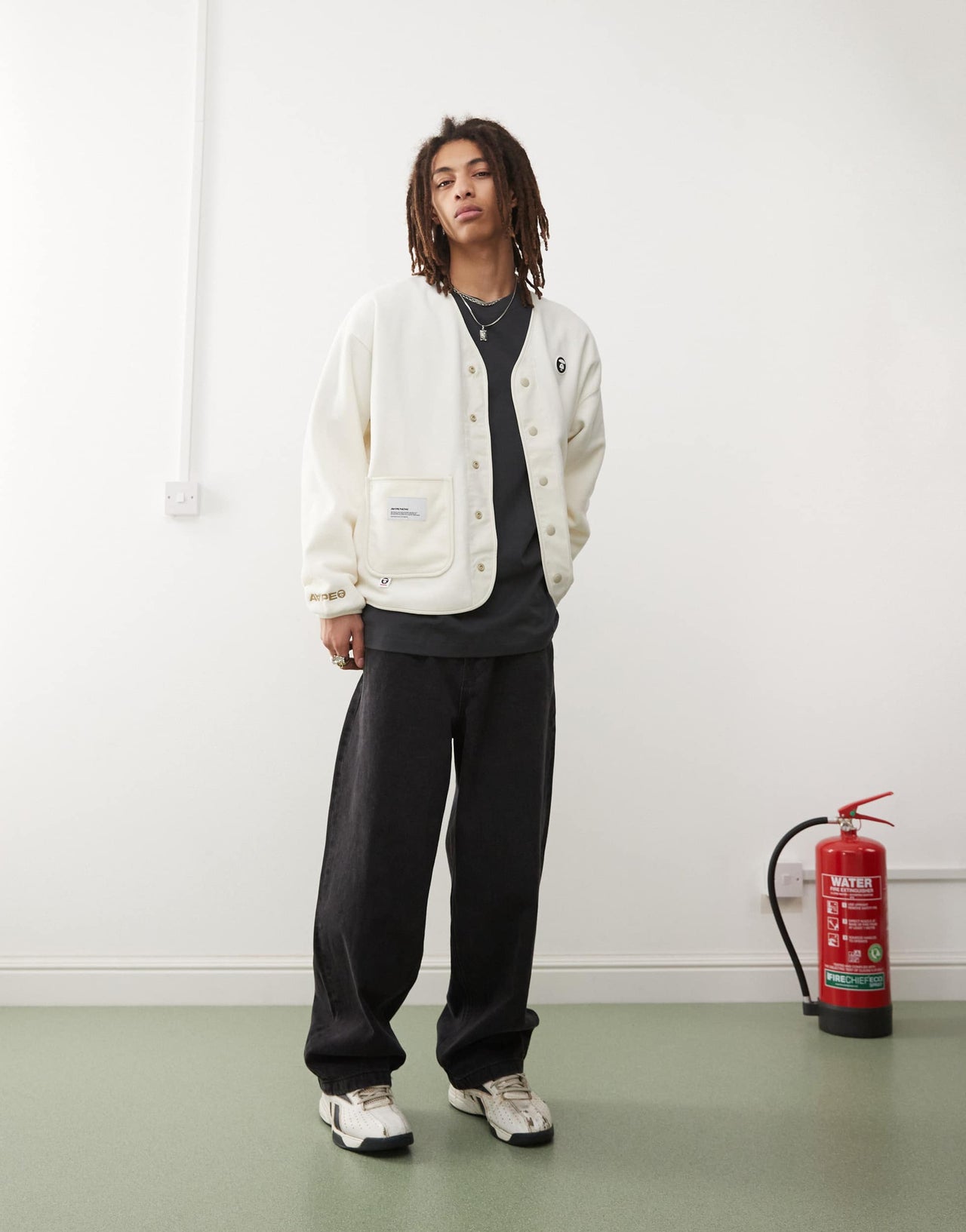 Aape By A Bathing Ape Now sherpa liner in white