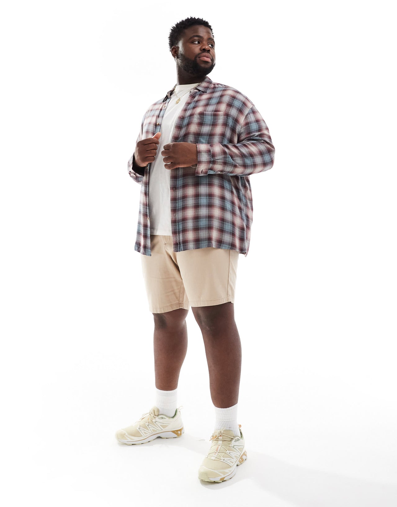 ASOS DESIGN slim stretch chino shorts in stone