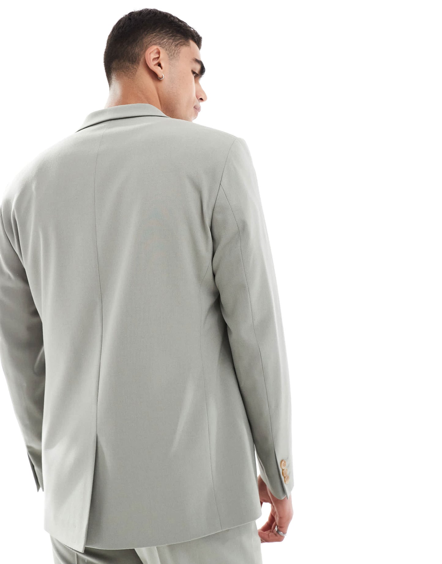 ASOS DESIGN regular suit jacket in sage green