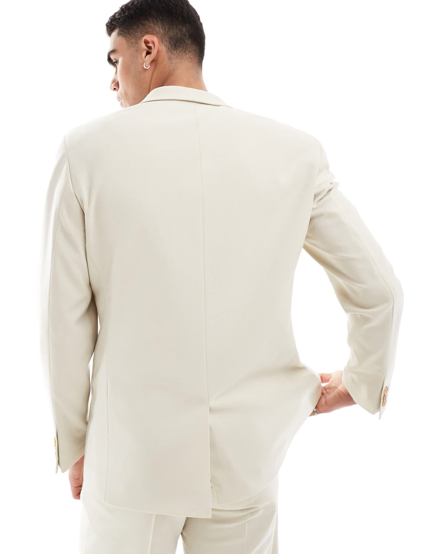 ASOS DESIGN regular suit jacket in stone