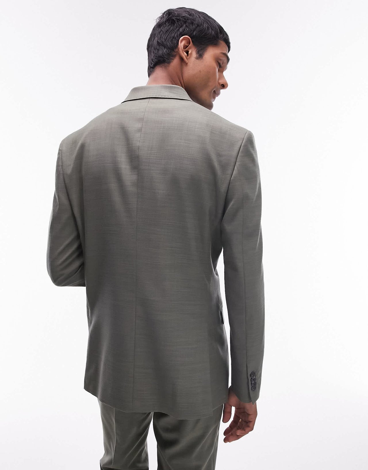 Topman skinny suit jacket in khaki