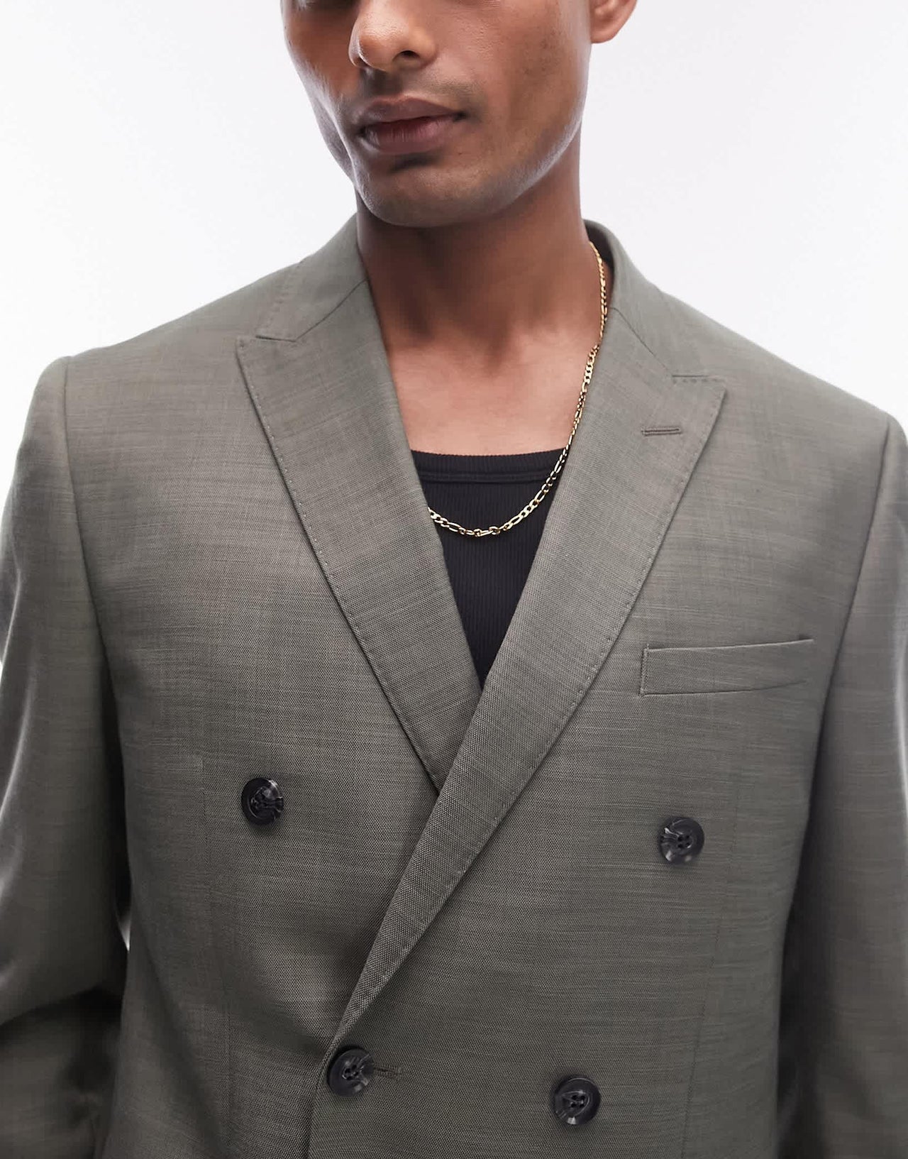 Topman skinny suit jacket in khaki