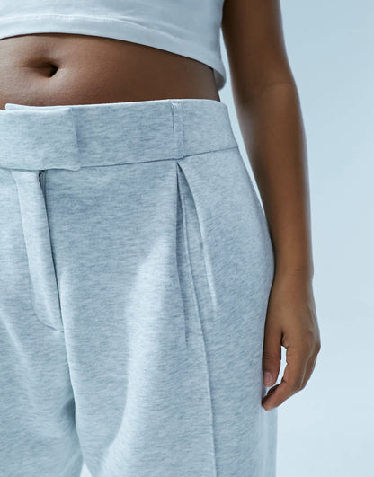 ASOS DESIGN Curve tailored joggers in grey marl