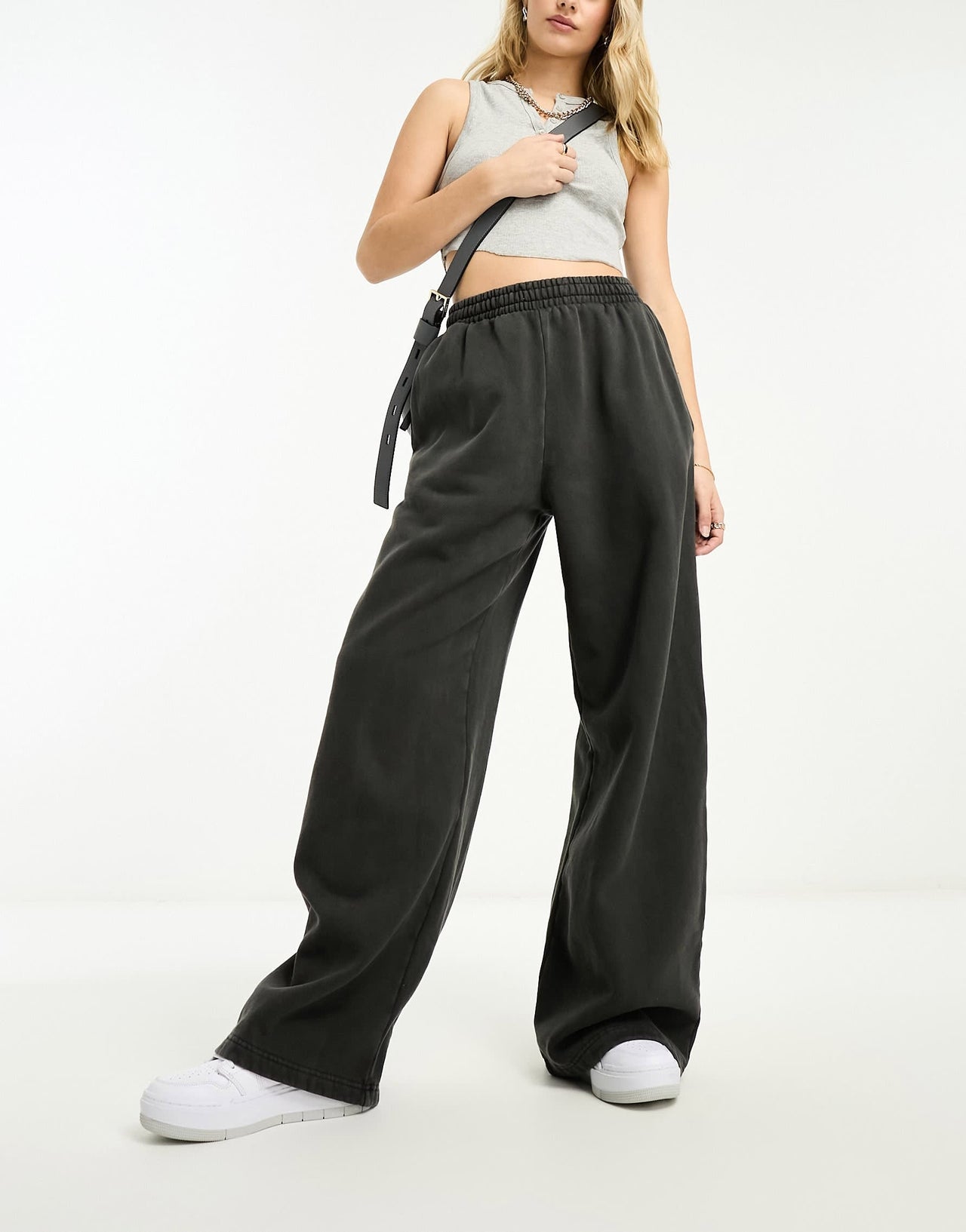 Weekday loose fit joggers in washed grey