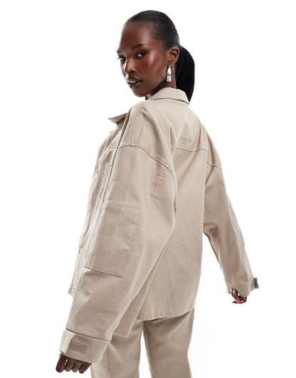 Sixth June co-ord carpenter shirt in grey