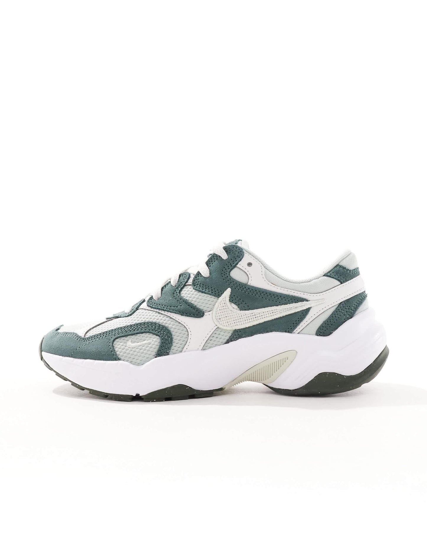 Nike AL8 trainers in green and white