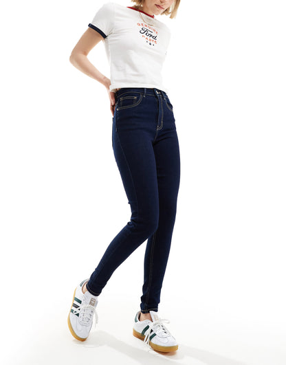 Pimkie skinny high waisted jeans in dark wash