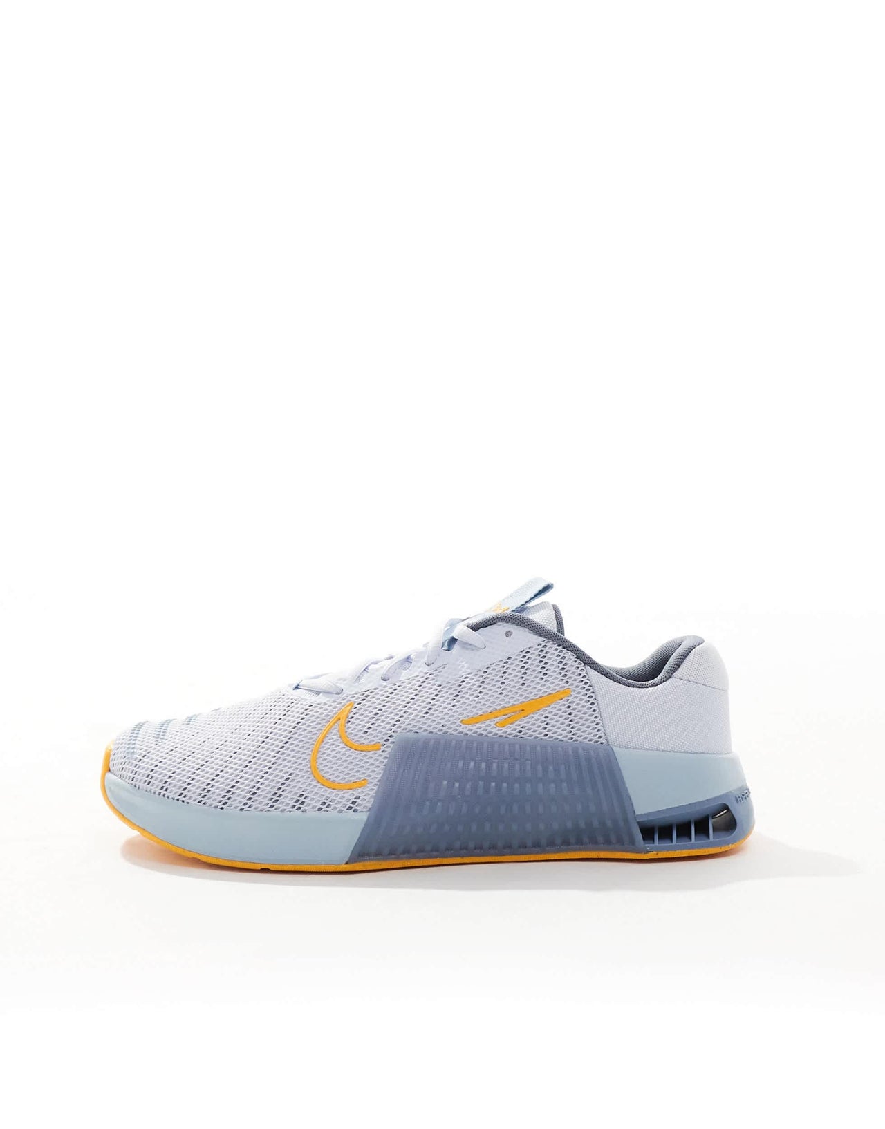 Nike Training Metcon 9 trainers in grey and orange