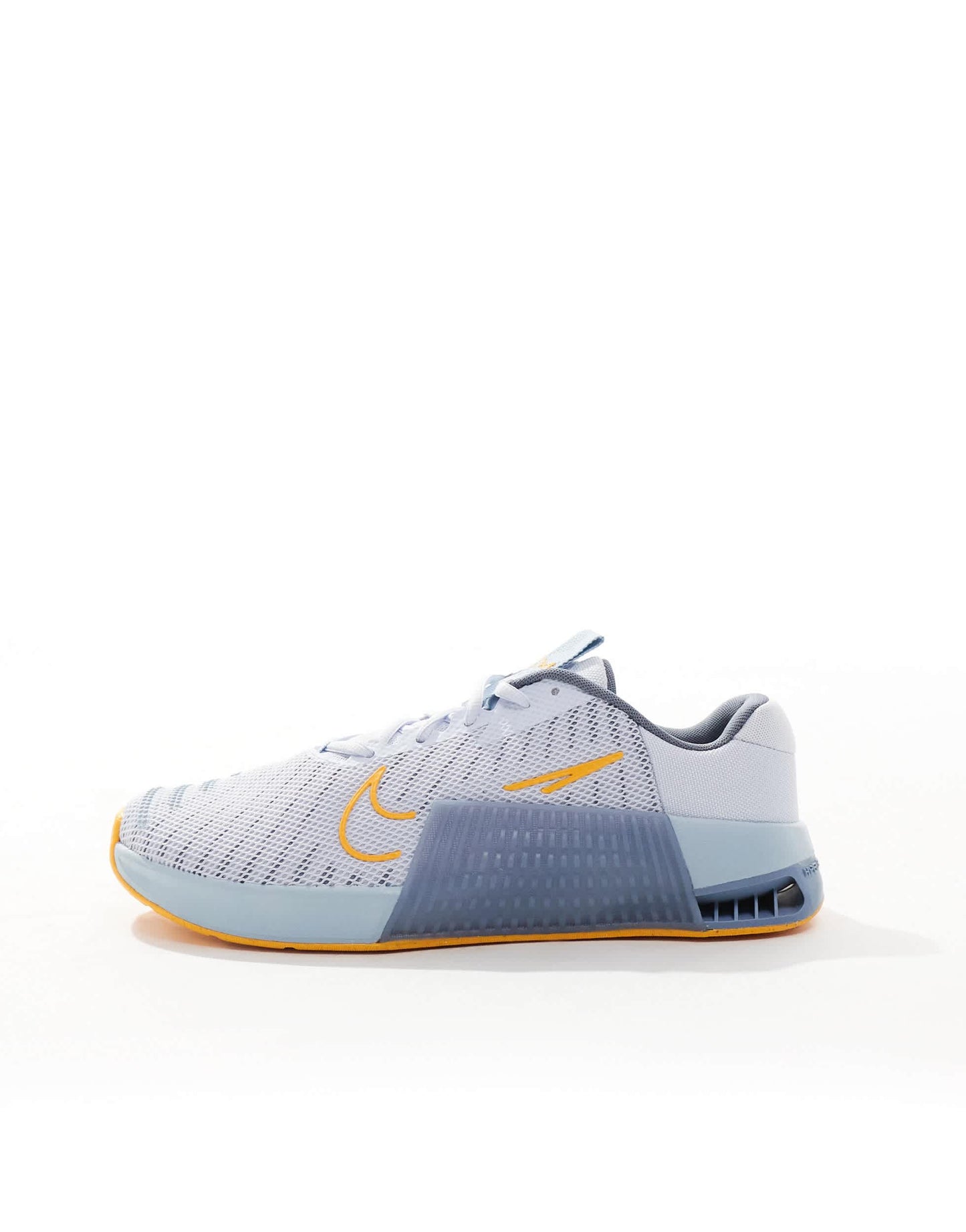 Nike Training Metcon 9 trainers in grey and orange