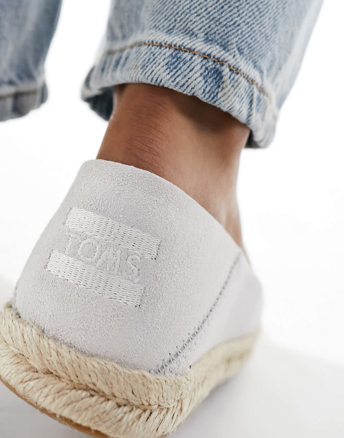 Toms Santiago espadrilles in putty grey suede