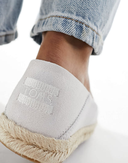 Toms Santiago espadrilles in putty grey suede