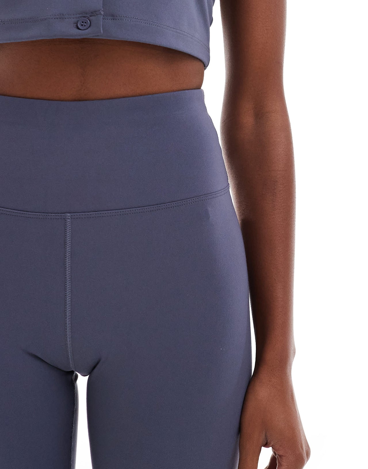 4505 Icon 8 inch soft touch legging short in slate blue