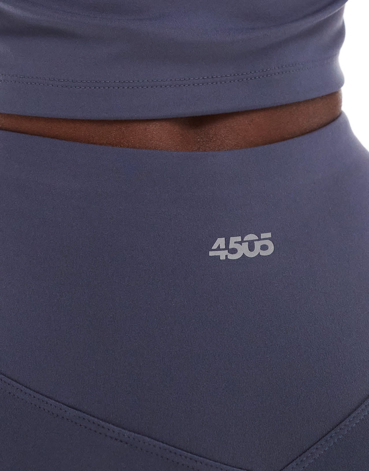 4505 Icon 8 inch soft touch legging short in slate blue