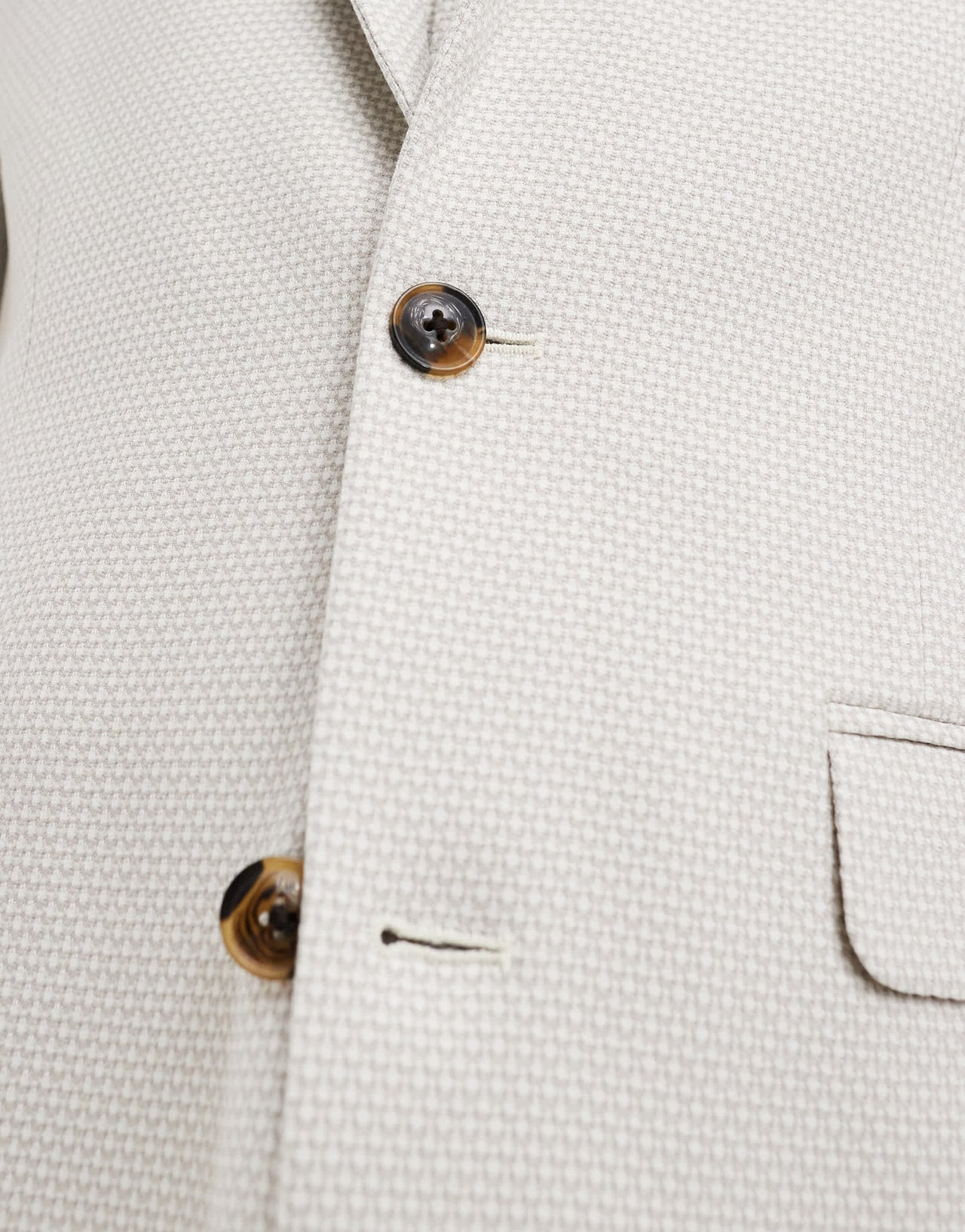 ASOS DESIGN slim suit jacket in pale grey birdseye texture