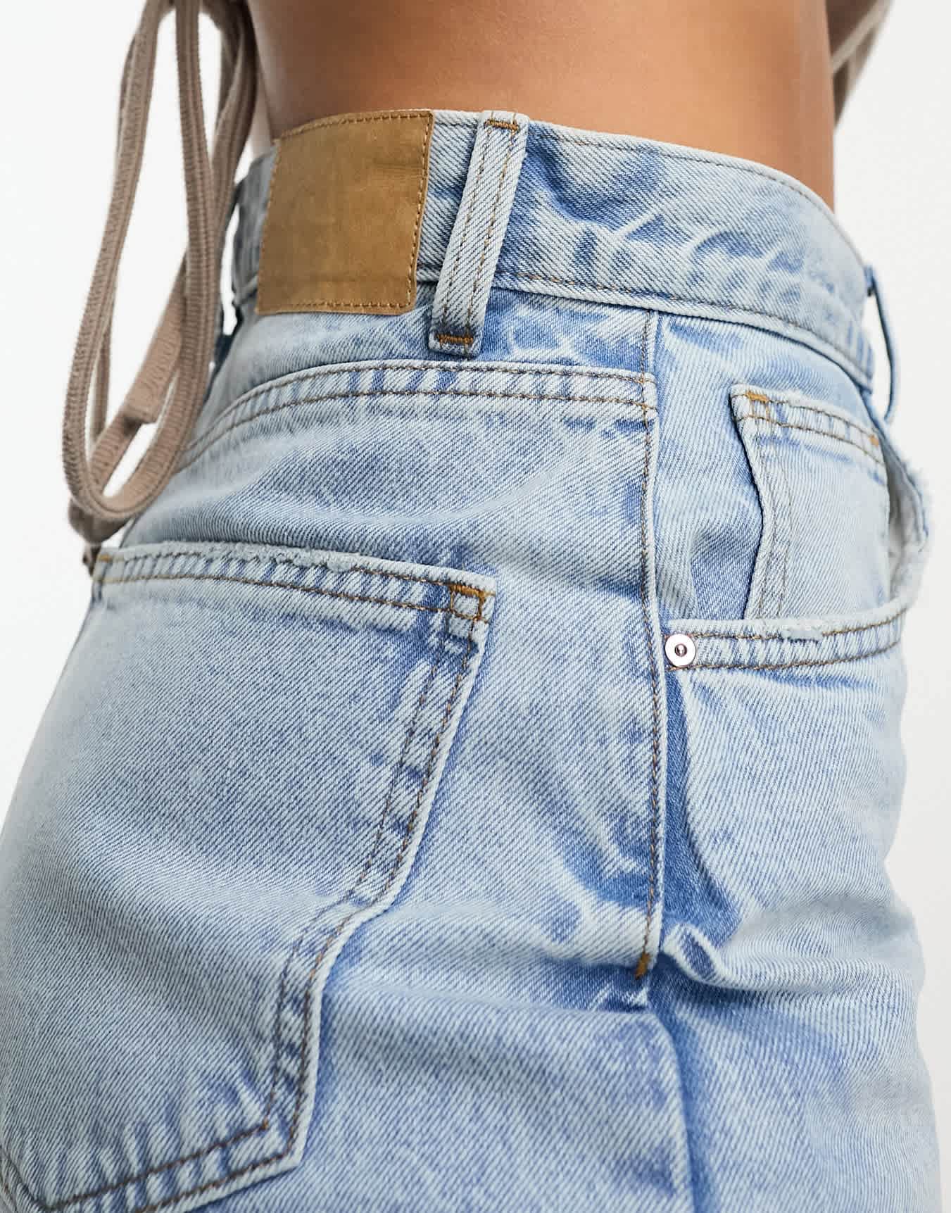 Cotton On loose straight leg jeans in vintage washed blue