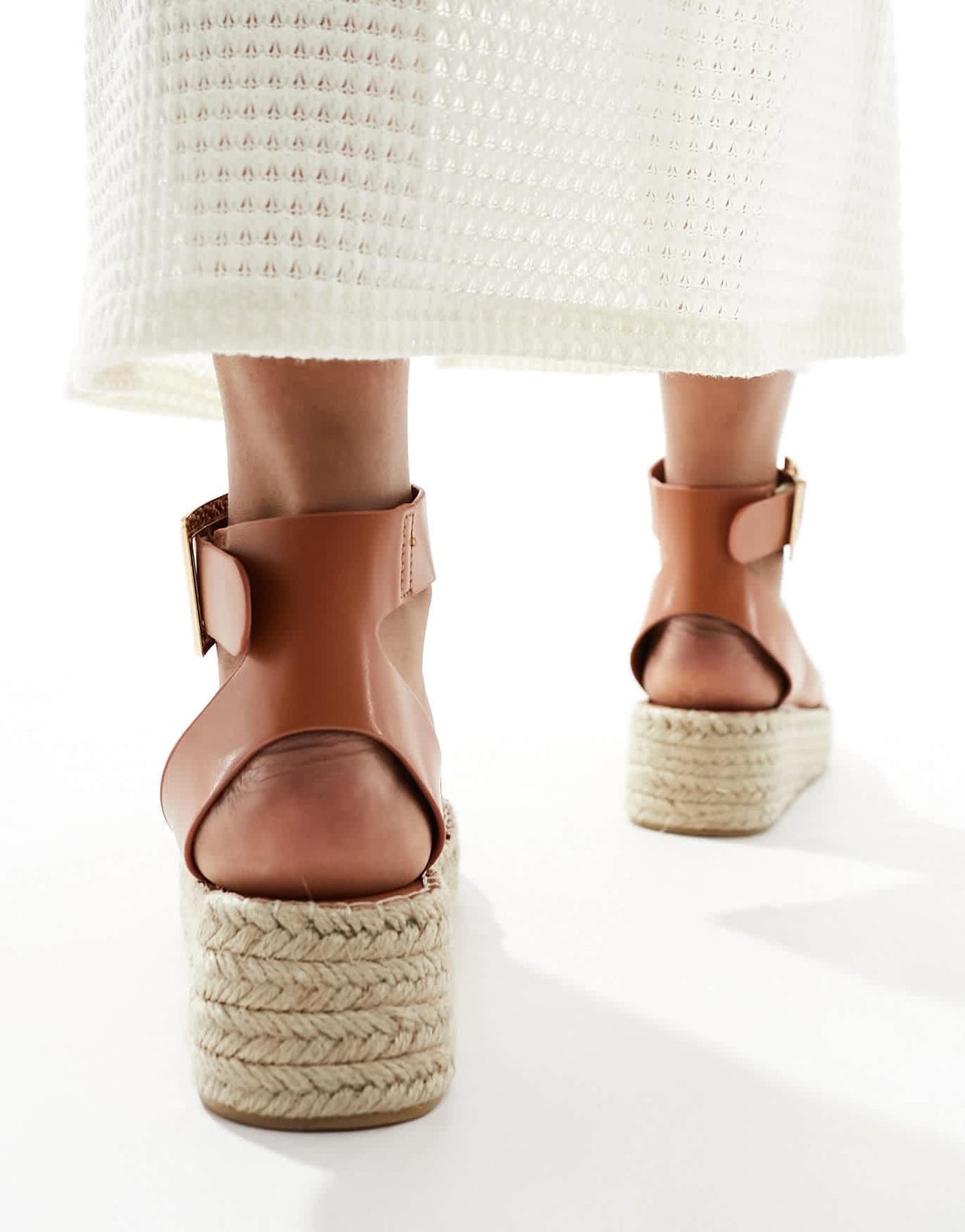 South Beach two part espadrille in sandals tan