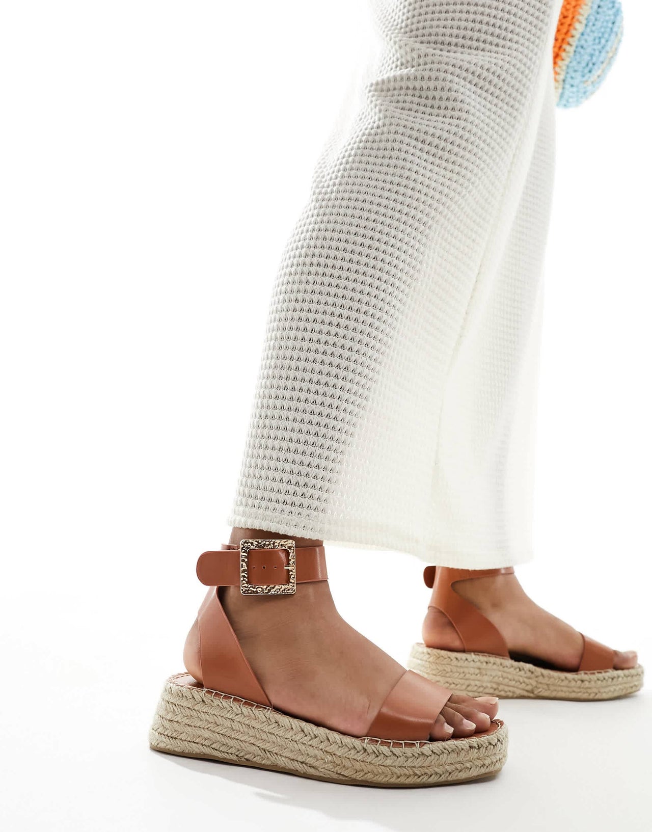 South Beach two part espadrille in sandals tan
