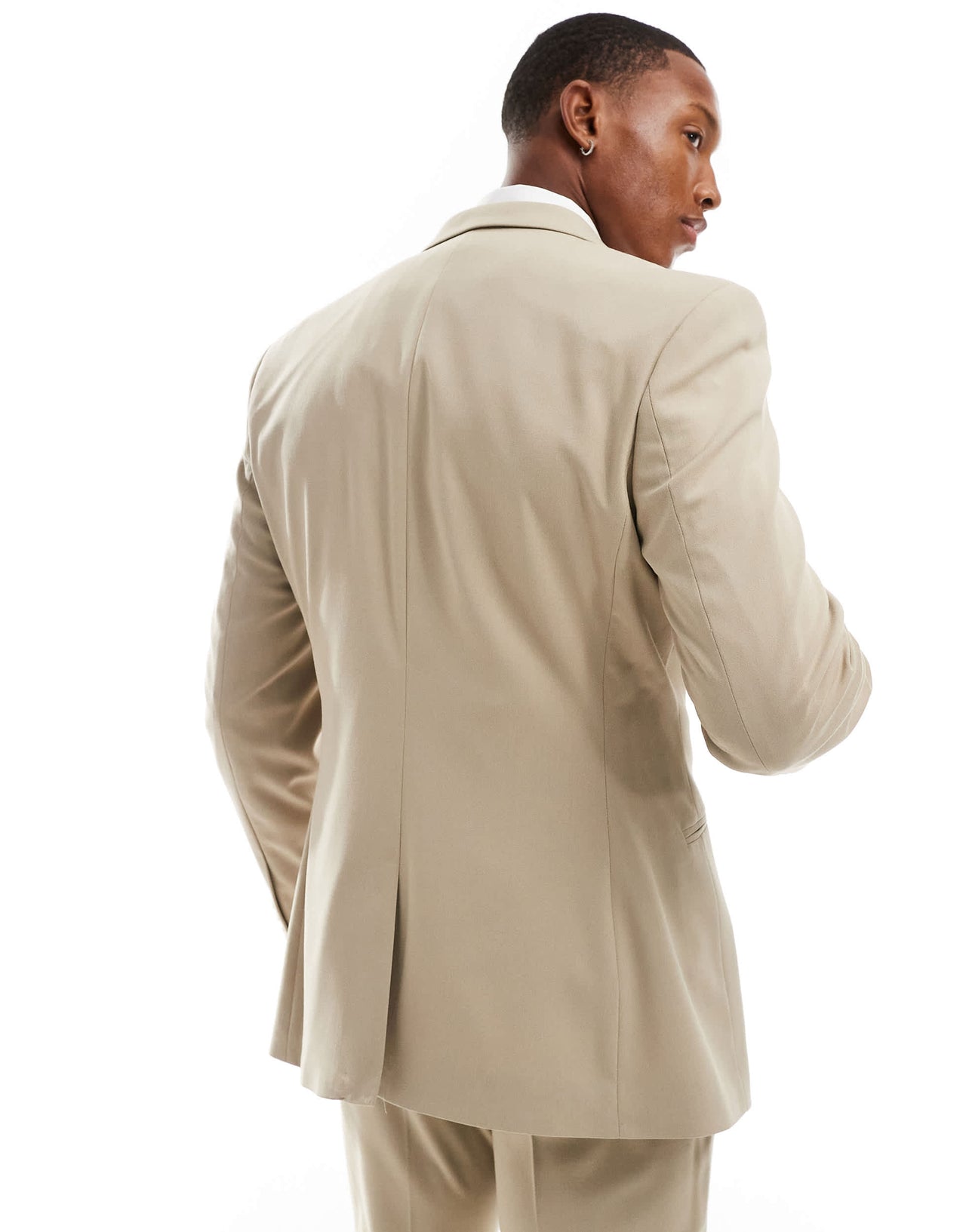 ASOS DESIGN skinny suit jacket in stone