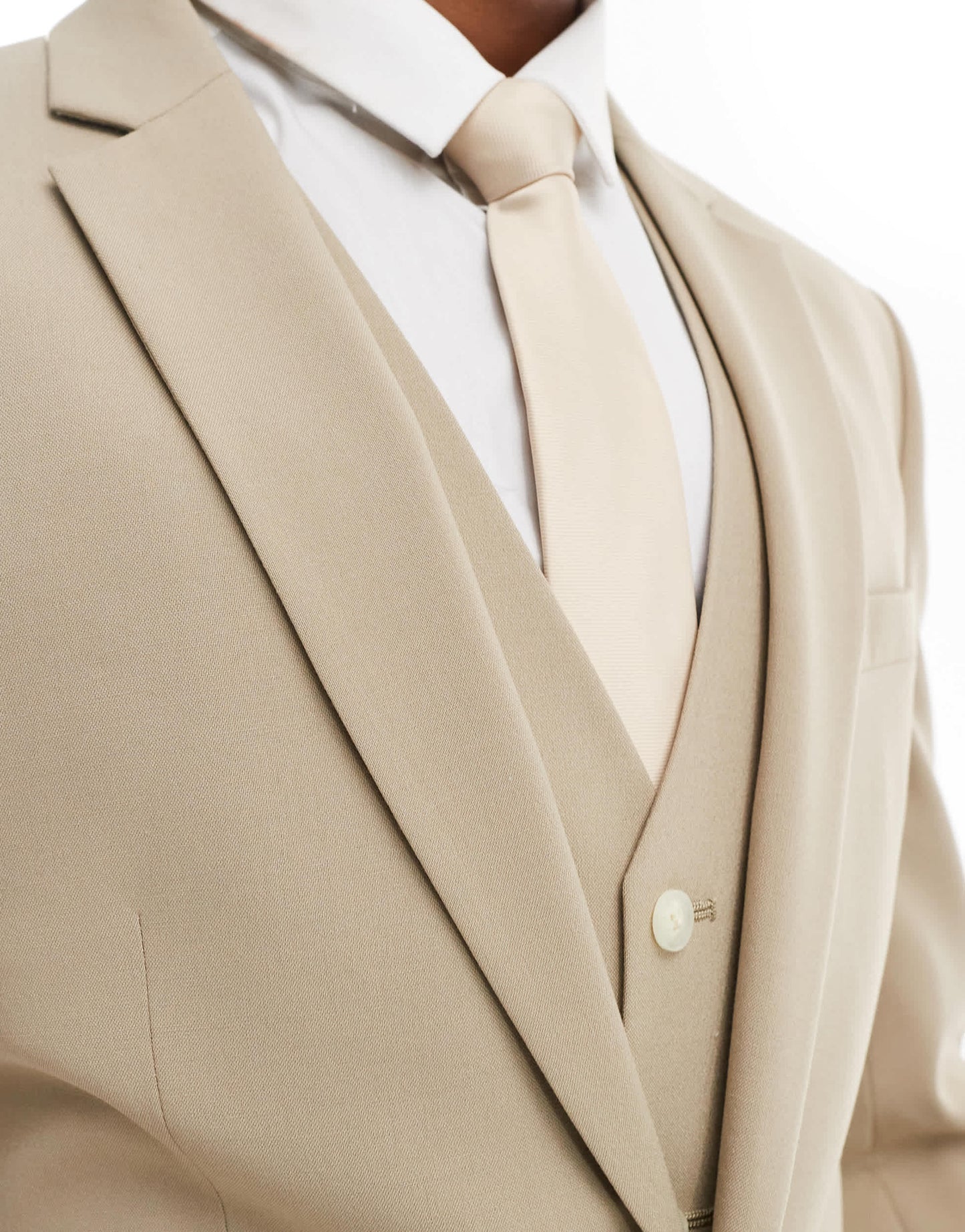 ASOS DESIGN skinny suit jacket in stone