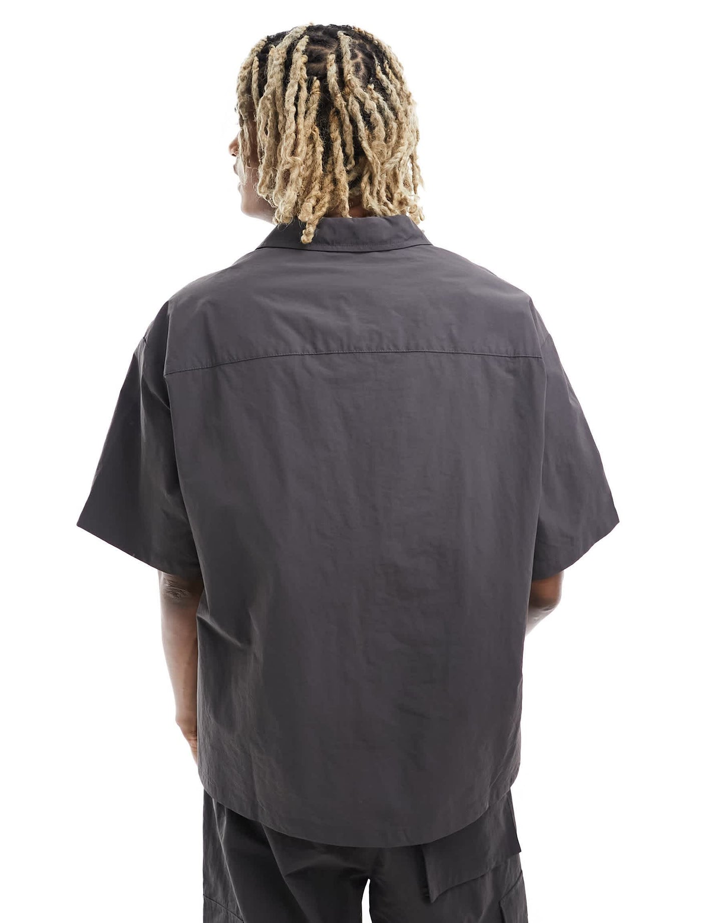 Sixth June co-ord nylon shirt in grey