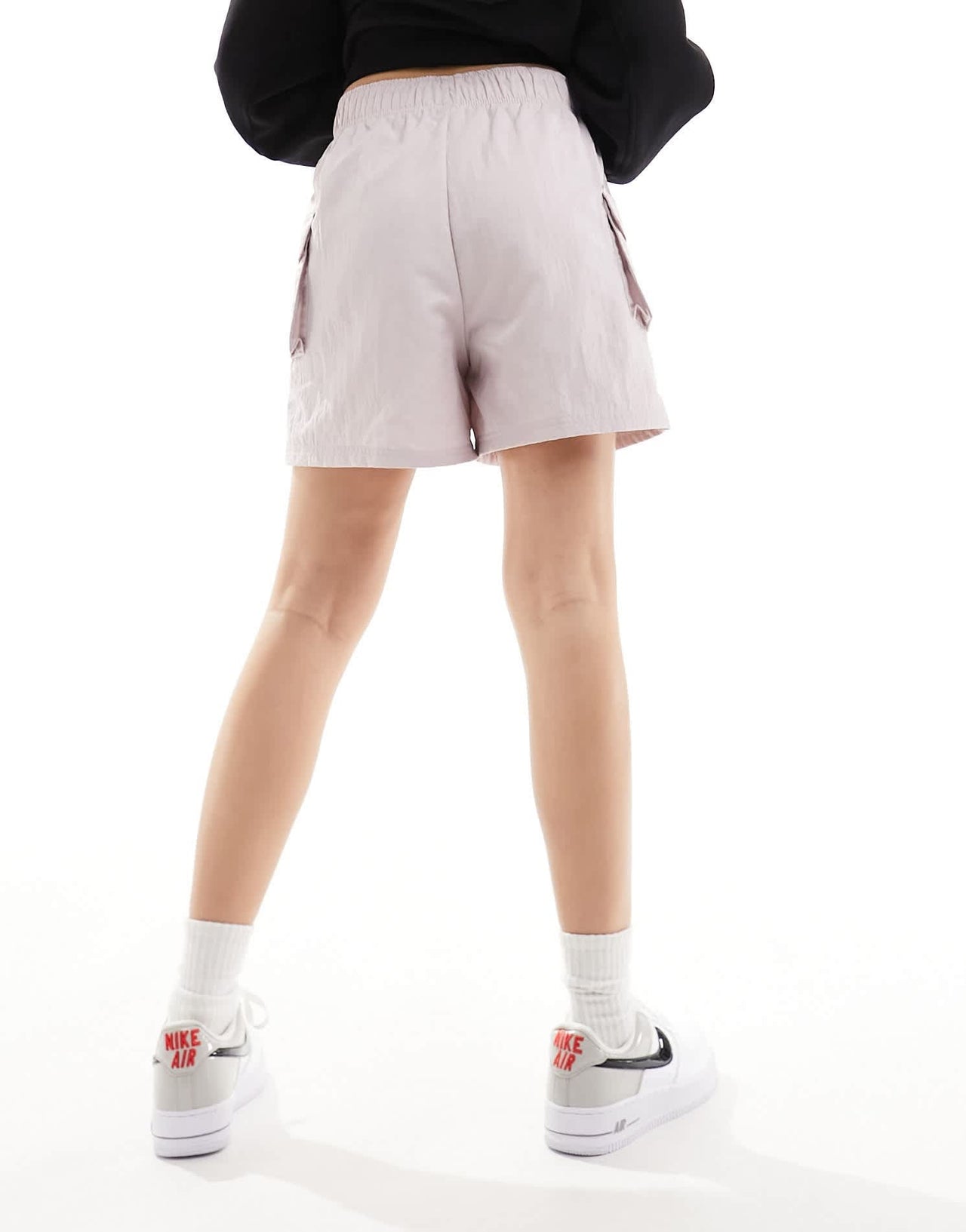 Nike woven cargo shorts in light grey