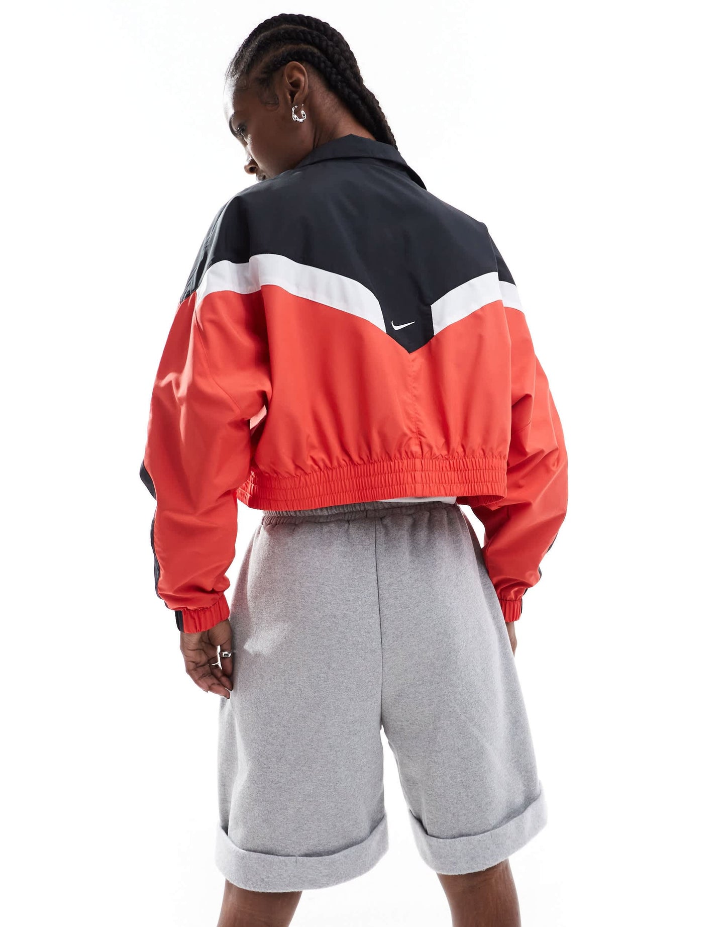 Nike Streetwear woven jacket in red and black