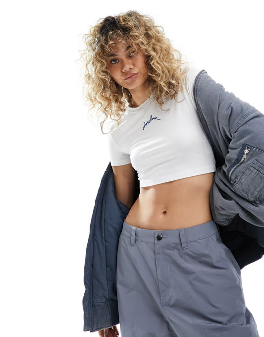 Jordan baby crop t-shirt in white