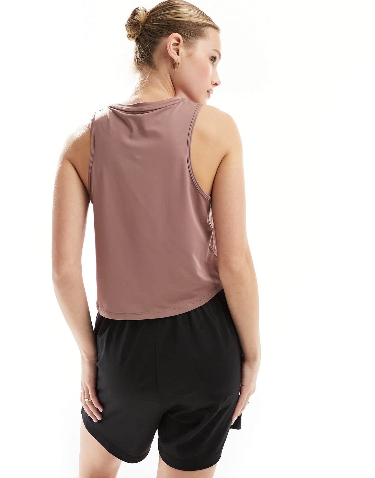 Nike One Training Dri-Fit classic tank top in smokey mauve