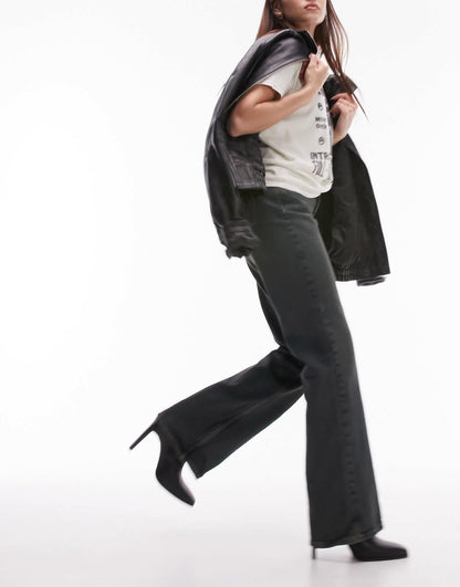 Topshop 90s flare jeans in dark tint
