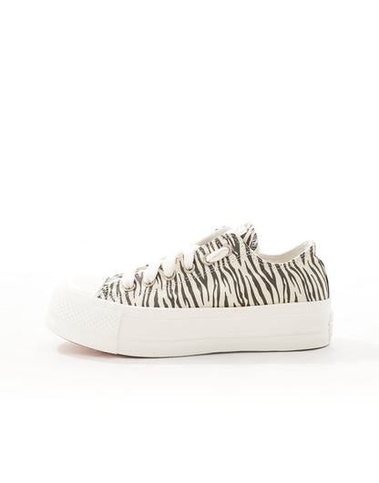 Converse Chuck Taylor All Star Ox Lift trainers in zebra print