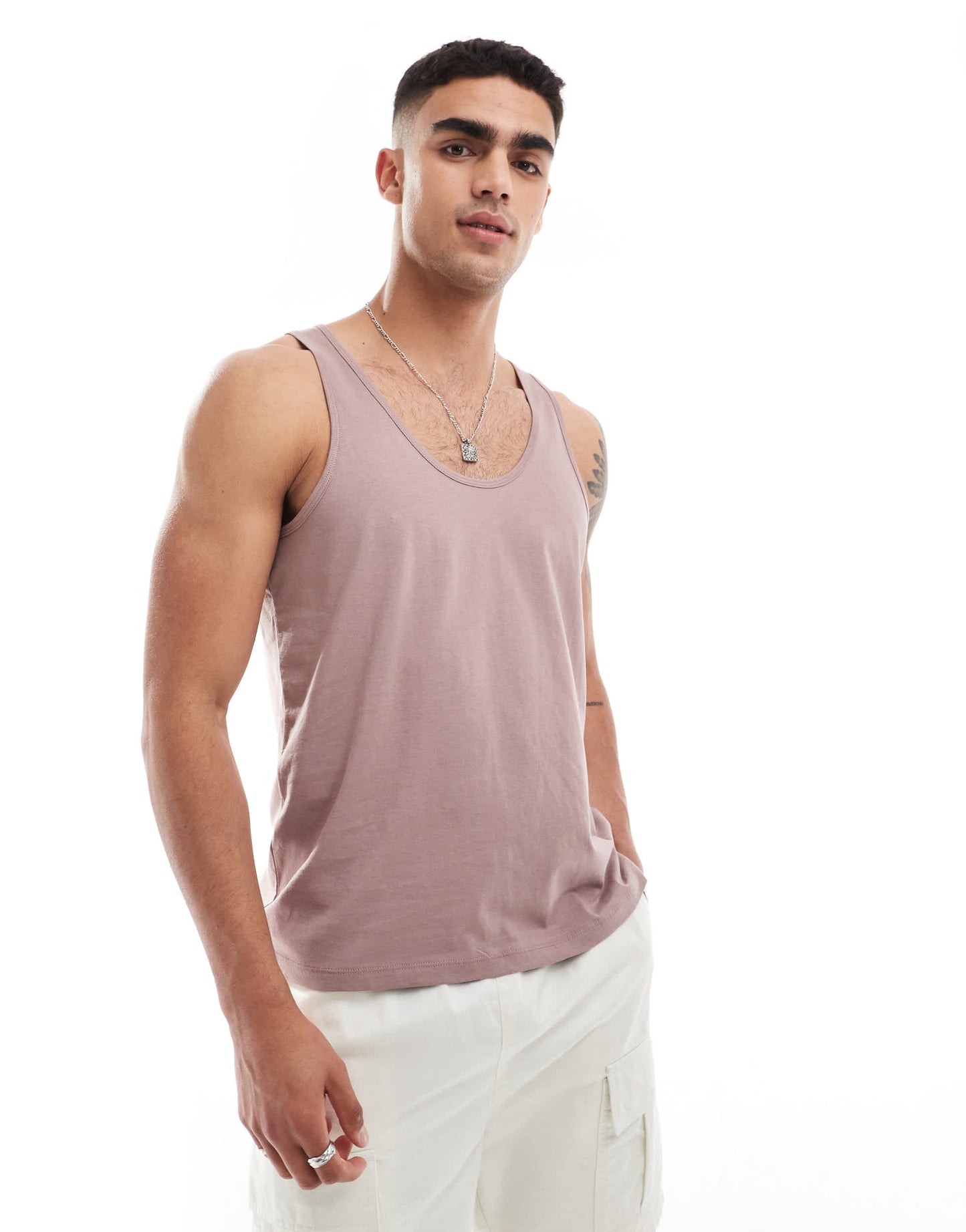 ASOS DESIGN essentials vest in pink