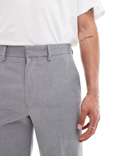 ASOS DESIGN straight suit trouser in grey