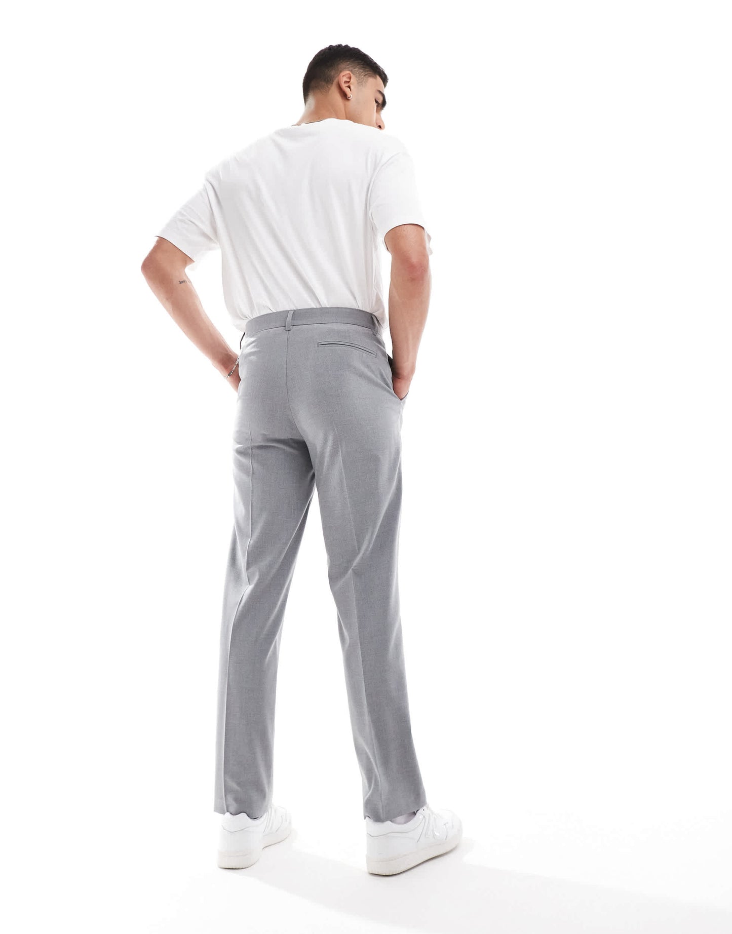 ASOS DESIGN straight suit trouser in grey