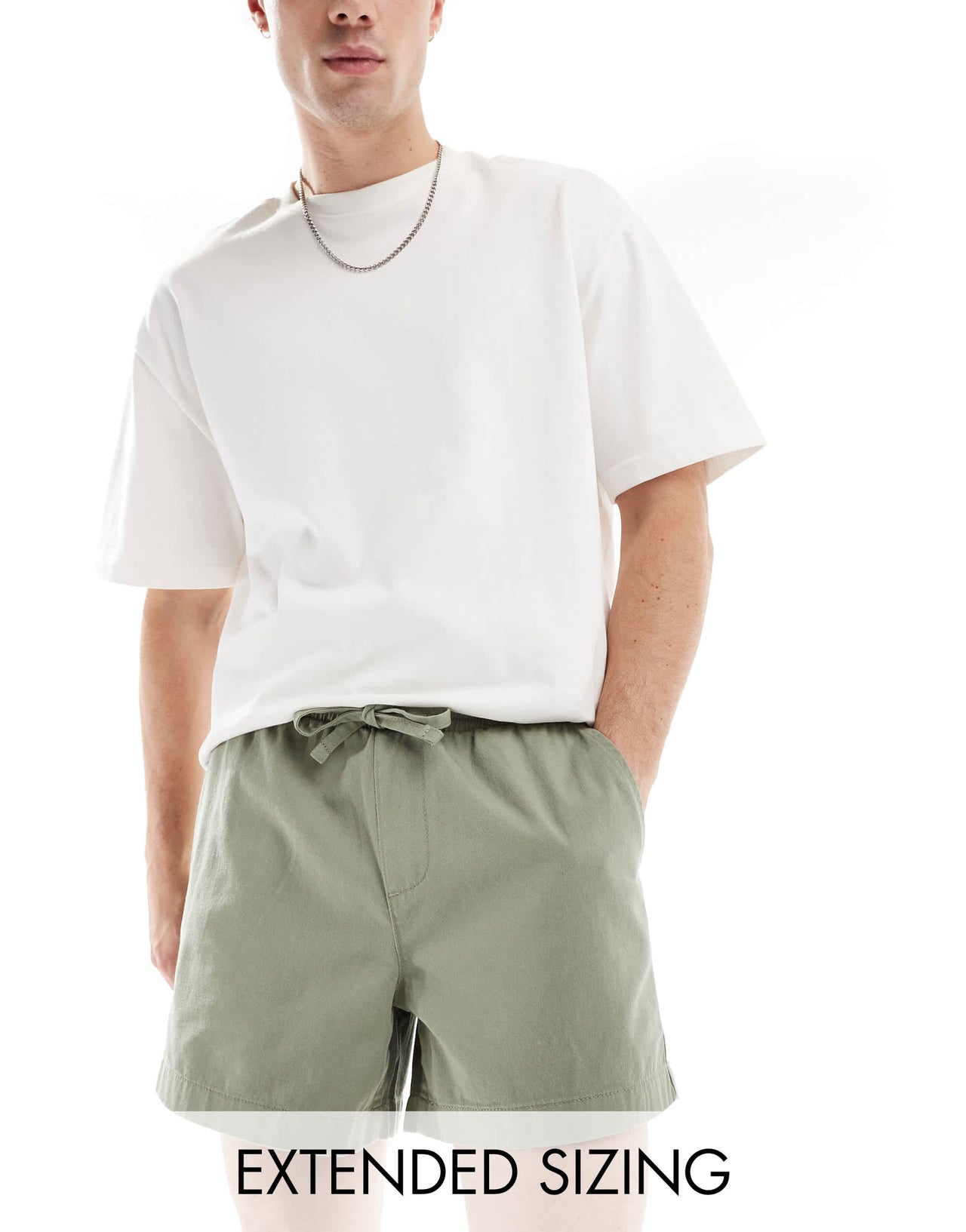 ASOS DESIGN chino short in sage green