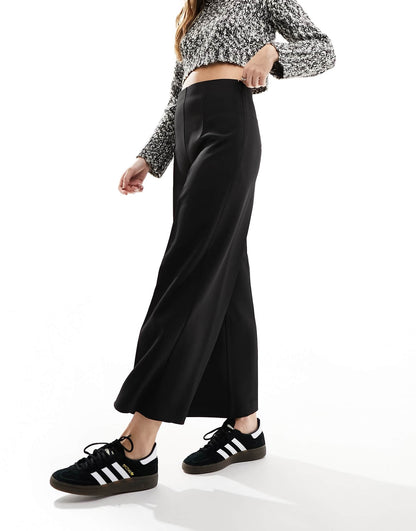 ASOS DESIGN tailored culotte trousers in black