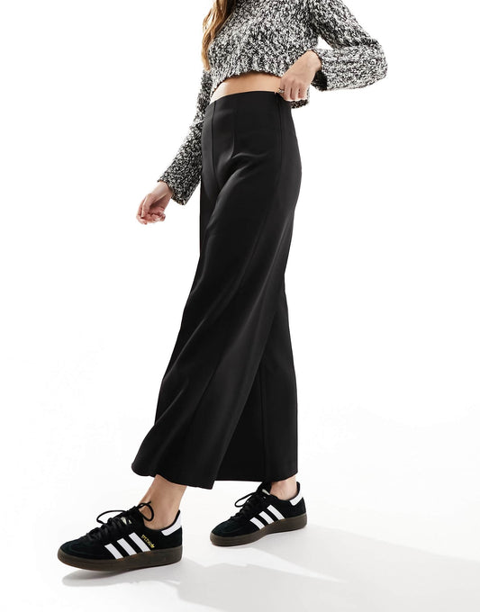 ASOS DESIGN tailored culotte trousers in black