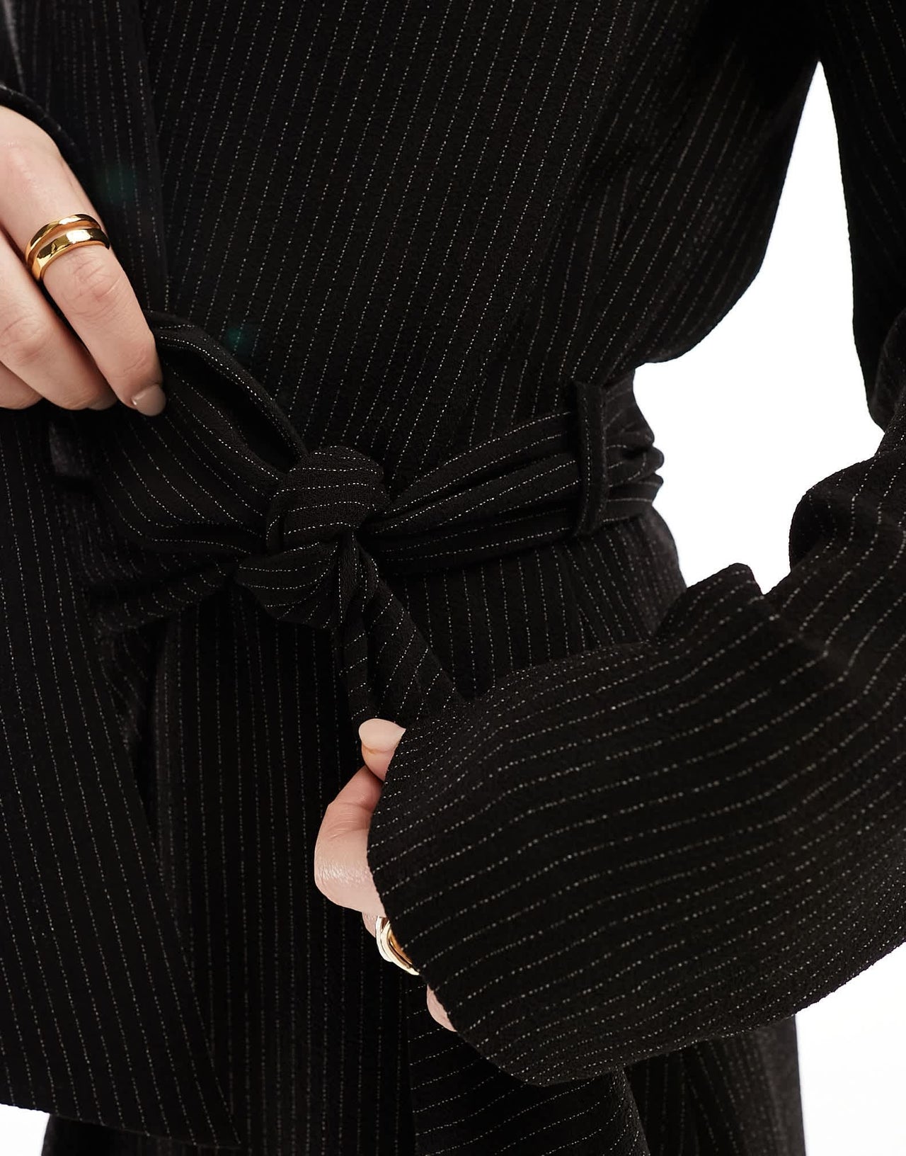 Morgan long sleeve wrap mini dress in black